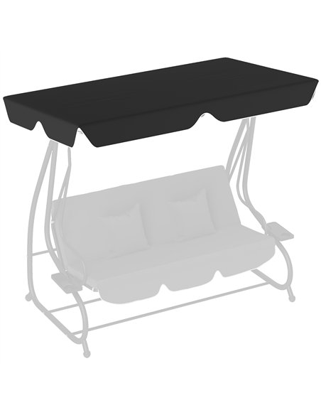 Outsunny Garden Swing Canopy Replacement 3 Seater, Waterproof Garden Swing Seat Canopy Cover, Windproof Anti-UV Sun Shade (Canop - pic 131304 | FastDaddyshop