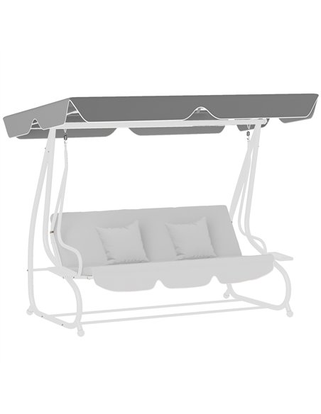 Outsunny Garden Swing Canopy Replacement 3 Seater, Waterproof Garden Swing Seat Canopy Cover, Windproof Anti-UV Sun Shade (Canop - pic 131313 | FastDaddyshop