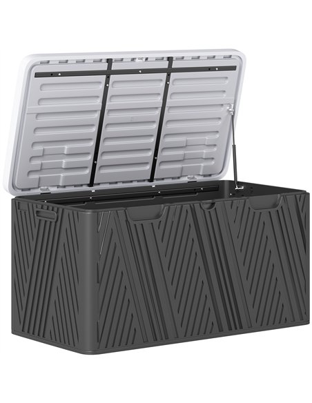 Outsunny 380L Waterproof Outdoor Storage Box, with Lockable Lid - Black - pic 131340 | FastDaddyshop
