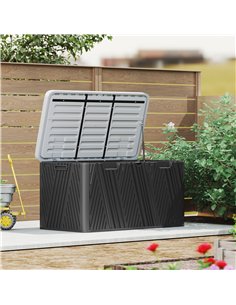 Outsunny 380L Waterproof Outdoor Storage Box, with Lockable Lid - Black 2