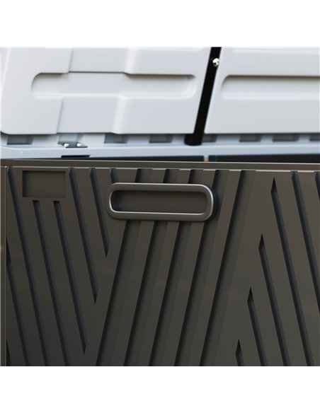 Outsunny 380L Waterproof Outdoor Storage Box, with Lockable Lid - Black - pic 131348 | FastDaddyshop