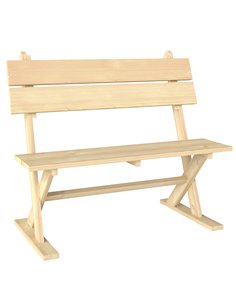 Outsunny 2 Seater Wooden Garden Bench, Fir Wood Outdoor Bench, Garden Loveseat with Slatted Seat, Sloping Back and Wide Feet for