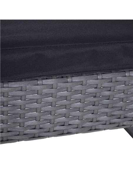 Outsunny PE Rattan Garden Furniture 2 Seater Patio Bistro Set Weave Conservatory Sofa Coffee Table and Chairs Set Grey - pic 13136 | FastDaddyshop