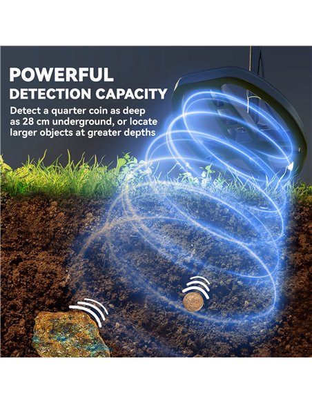 Outsunny Metal Detector for Adults and Beginners, Gold Detector with Higher Accuracy IP68 Waterproof Coil, 5 Professional Modes  - pic 131444 | FastDaddyshop