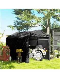 Outsunny 2.2 x 1.6 m Garden Storage Tent, Waterproof Anti-UV Bike Tent with Roll-up Zipper Door, Galvanised Outdoor Storage Shel 2