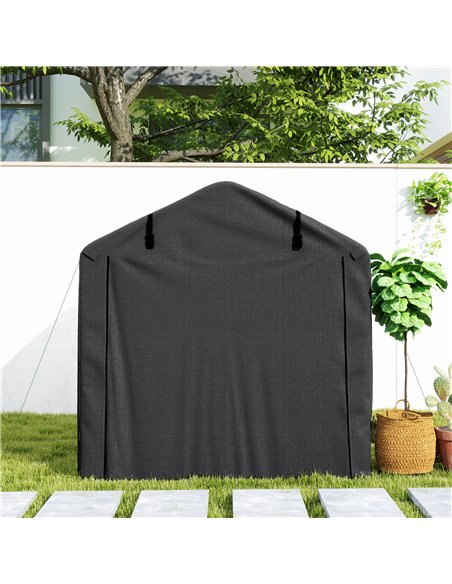 Outsunny 2.2 x 1.6 m Garden Storage Tent, Waterproof Anti-UV Bike Tent with Roll-up Zipper Door, Galvanised Outdoor Storage Shel - pic 131464 | FastDaddyshop