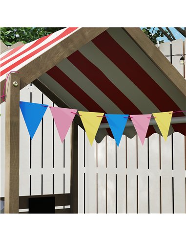 Outsunny House-Designed Wooden Sandbox, Outdoor Sandpit, with Blackboard, Toys, Sink, Seats, Flags, for Ages 3-7 Years - Grey