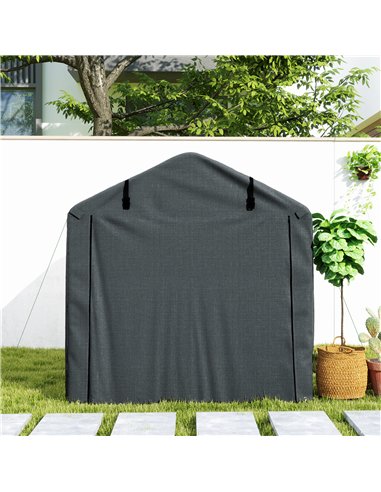 Outsunny 2.2 x 1.6 m Garden Storage Tent, Waterproof Anti-UV Bike Tent with Roll-up Zipper Door, Galvanised Outdoor Storage Shel