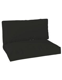 Outsunny 2 Seater Pallet Furniture Cushions Pallet Cushions, UPF20+ 220gsm Fabric, 20 cm Thick Outdoor Seat Pads, Black