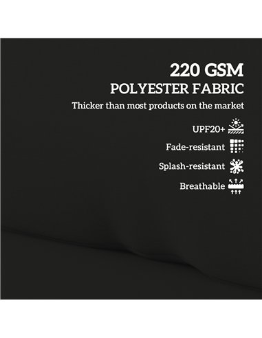 Outsunny 2 Seater Pallet Furniture Cushions Pallet Cushions, UPF20+ 220gsm Fabric, 20 cm Thick Outdoor Seat Pads, Black
