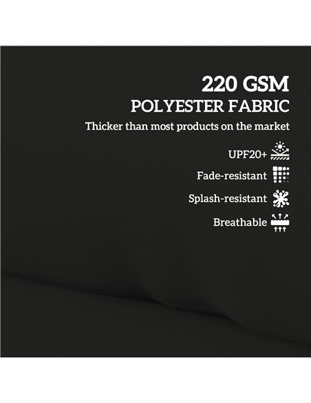 Outsunny 2 Seater Pallet Furniture Cushions Pallet Cushions, UPF20+ 220gsm Fabric, 20 cm Thick Outdoor Seat Pads, Black - pic 131515 | FastDaddyshop