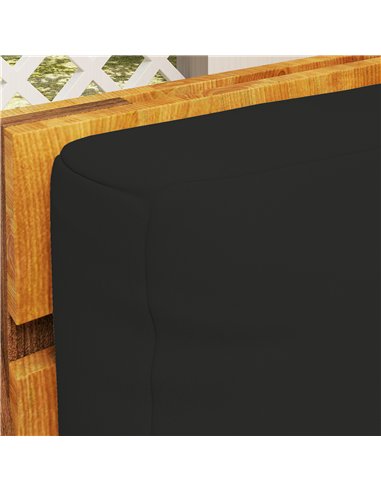 Outsunny 2 Seater Pallet Furniture Cushions Pallet Cushions, UPF20+ 220gsm Fabric, 20 cm Thick Outdoor Seat Pads, Black