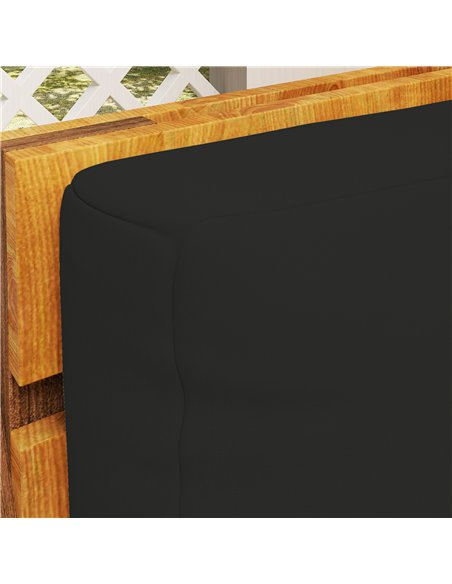 Outsunny 2 Seater Pallet Furniture Cushions Pallet Cushions, UPF20+ 220gsm Fabric, 20 cm Thick Outdoor Seat Pads, Black - pic 131519 | FastDaddyshop