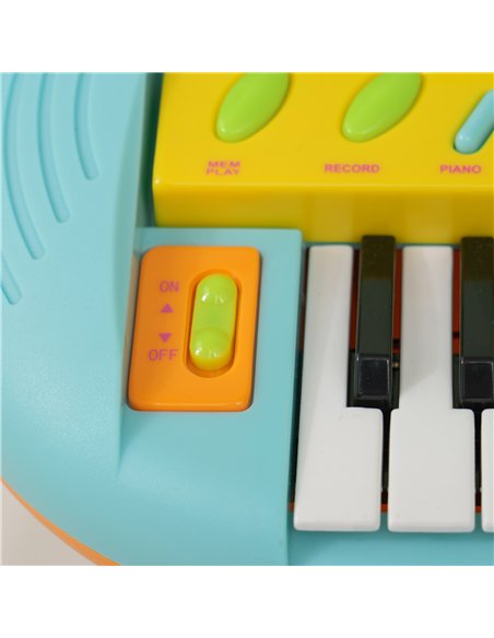 AIYAPLAY 37-Key Kids Piano w/ Microphone, Stool, LED Lights, Record & Replay, Function, Blue - pic 131546 | FastDaddyshop