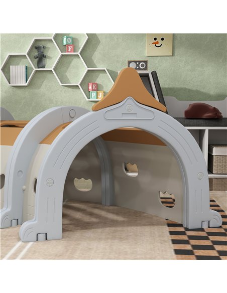 AIYAPLAY Monkey Design Kids Play Tunnel for Crawl and Climb, for 3-6 Years, Brown - pic 131554 | FastDaddyshop