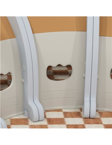 AIYAPLAY Monkey Design Kids Play Tunnel for Crawl and Climb, for 3-6 Years, Brown