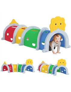 AIYAPLAY Kids Play Tunnel for 3-6 Years Crawl and Climb, Lion Design, Indoor & Outdoor