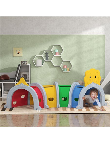 AIYAPLAY Kids Play Tunnel for 3-6 Years Crawl and Climb, Lion Design, Indoor & Outdoor - pic 131557 | FastDaddyshop