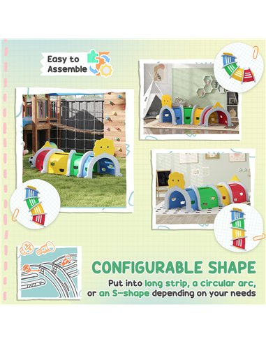 AIYAPLAY Kids Play Tunnel for 3-6 Years Crawl and Climb, Lion Design, Indoor & Outdoor