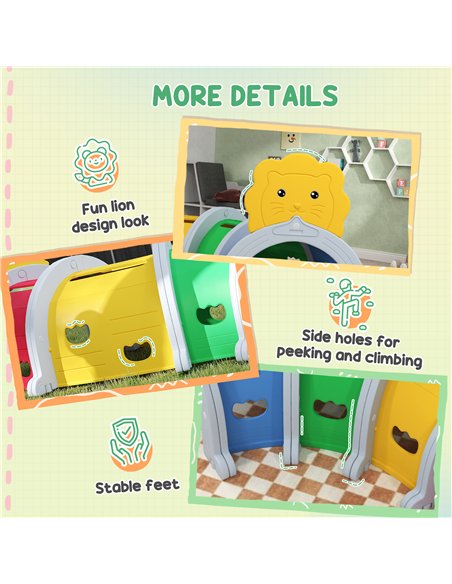AIYAPLAY Kids Play Tunnel for 3-6 Years Crawl and Climb, Lion Design, Indoor & Outdoor - pic 131562 | FastDaddyshop