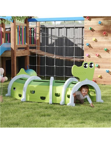 AIYAPLAY Crocodile Design Kids Play Tunnel for Ages 3-6 Crawl and Climb