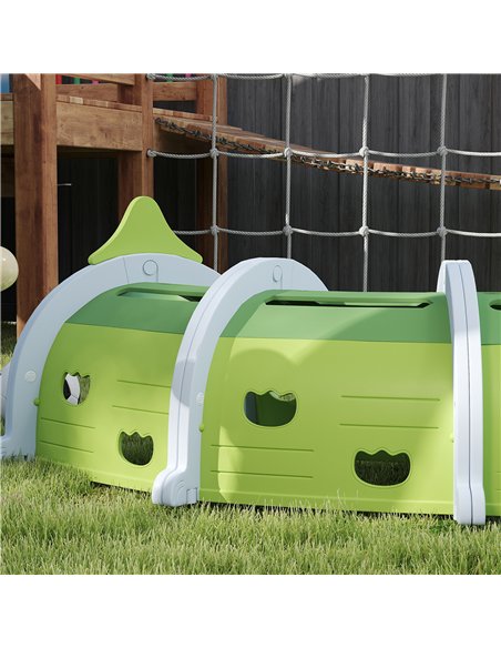 AIYAPLAY Crocodile Design Kids Play Tunnel for Ages 3-6 Crawl and Climb - pic 131572 | FastDaddyshop