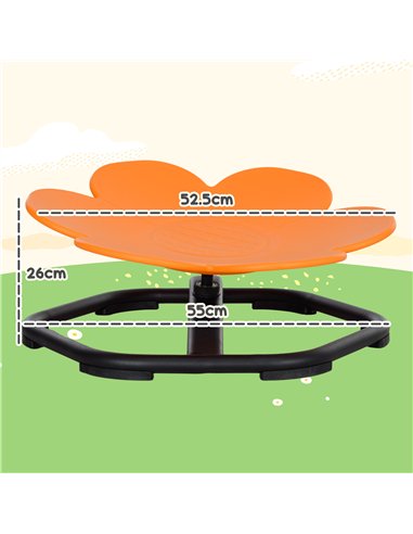 AIYAPLAY Sensory Spinning Chair for Kids, for Coordination, Balance, Orange