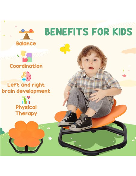 AIYAPLAY Sensory Spinning Chair for Kids, for Coordination, Balance, Orange - pic 131586 | FastDaddyshop