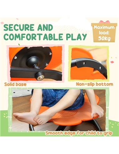 AIYAPLAY Sensory Spinning Chair for Kids, for Coordination, Balance, Orange