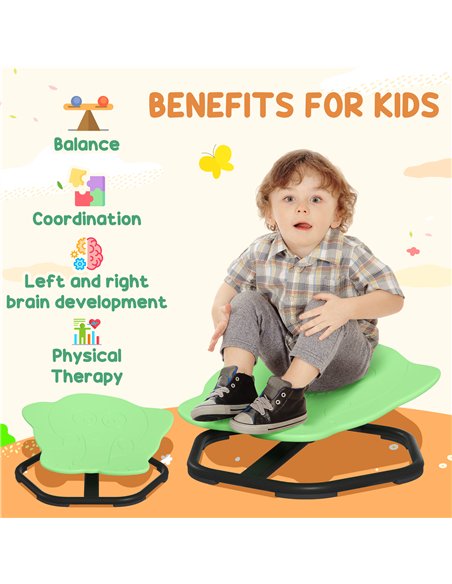 AIYAPLAY Elephant-Shaped Spinning Chair for Autism, 3-6 Years, Green - pic 131604 | FastDaddyshop
