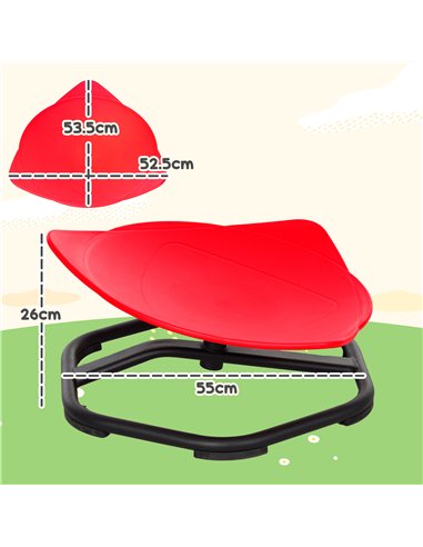 AIYAPLAY Sensory Spinning Chair for Kids, for Coordination, Balance, Red