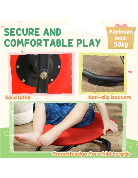 AIYAPLAY Sensory Spinning Chair for Kids, for Coordination, Balance, Red - pic 131614 | FastDaddyshop