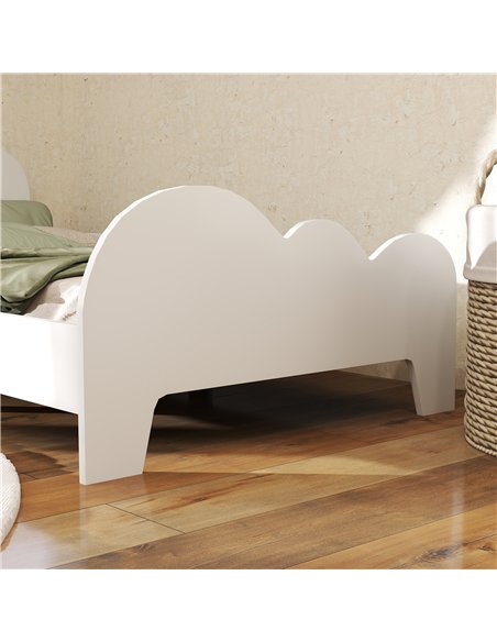 AIYAPLAY Cloud-Themed Toddler Bed Frame with Safety Rails, 143.5 x 74.5 x 56cm - pic 131635 | FastDaddyshop