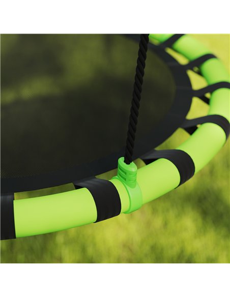 AIYAPLAY 100 cm Diameter Kid Nest Swing Seat with Height Adjustable Ropes for Outdoor Indoor, Black - pic 131715 | FastDaddyshop