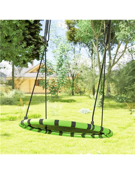 AIYAPLAY 100 cm Diameter Kid Nest Swing Seat with Height Adjustable Ropes for Outdoor Indoor, Black - pic 131716 | FastDaddyshop