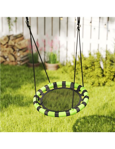 AIYAPLAY 60 cm Diameter Kid Nest Swing Seat with Height Adjustable Ropes for Outdoor Indoor, Black - pic 131726 | FastDaddyshop