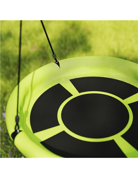 AIYAPLAY 100cm Diameter Nest Swing Seat for Kids with Height Adjustable Hanging Ropes for Outdoor, Playground, Garden, Green - pic 131751 | FastDaddyshop