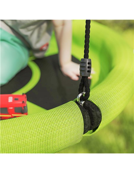 AIYAPLAY 100cm Diameter Nest Swing Seat for Kids with Height Adjustable Hanging Ropes for Outdoor, Playground, Garden, Green - pic 131753 | FastDaddyshop