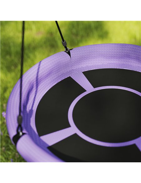 AIYAPLAY 100cm Diameter Nest Swing Seat for Kids with Height Adjustable Hanging Ropes for Outdoor, Playground, Garden, Purple - pic 131760 | FastDaddyshop