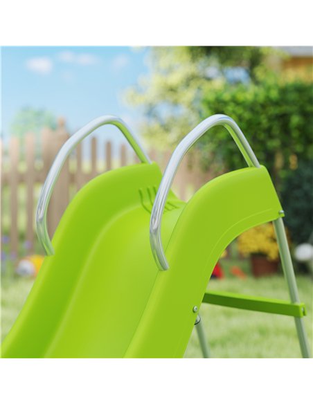 AIYAPLAY Freestanding Kids Slide with Climbing Ladder, Outdoor Playground Equipment for Children Ages 3-8 Years, Green - pic 131779 | FastDaddyshop