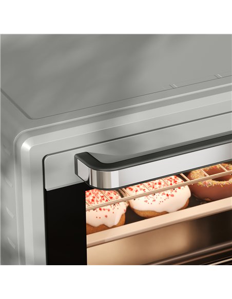 HOMCOM 21L Mini Countertop Oven, 100°C-230°C Adjustable Temp - Silver Tone - pic 131824 | FastDaddyshop