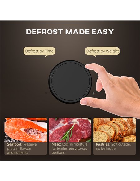 HOMCOM 23L 800W Microwave Oven, Digital Solo Microwave with 10 Power Levels, Automatic Defrost, 8 Auto Cook Menus, 60 Minutes Ti - pic 131849 | FastDaddyshop