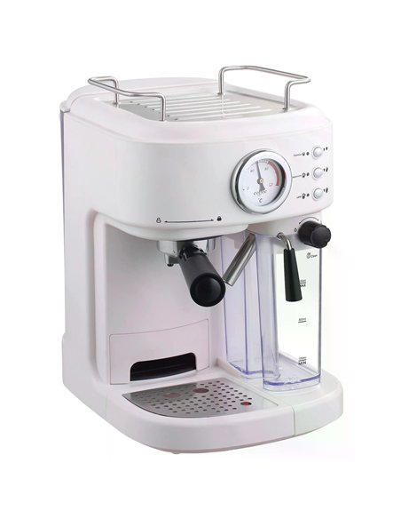 HOMCOM 5Pc Coffee Machine, Espresso & Cappuccino & Latte Maker with Milk Frothing Steamer, 1.5L Removable Water Tank, 2 Cups, 12 - pic 131881 | FastDaddyshop