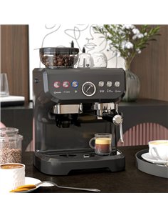 HOMCOM 15 Bar Coffee Machine, with Adjustable Grind, Steamer and Accessories 2