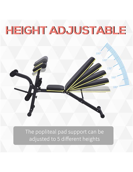 HOMCOM PVC Upholstered Steel Sit-Up/Dumbbell Duo Bench Black - pic 131902 | FastDaddyshop