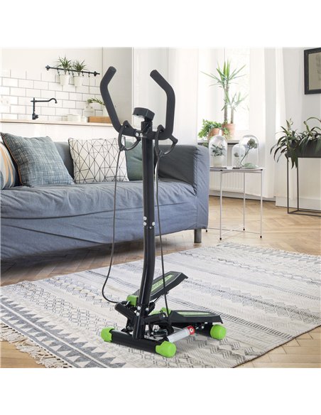 HOMCOM Twister Stepper, Step Machine w/ Resistance Bands, LCD Display and Handlebar, Steppers for Exercise Workout Home Gym Offi - pic 131935 | FastDaddyshop