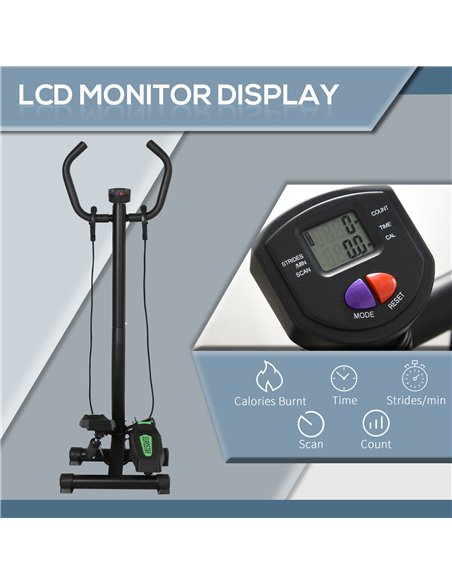 HOMCOM Twister Stepper, Step Machine w/ Resistance Bands, LCD Display and Handlebar, Steppers for Exercise Workout Home Gym Offi - pic 131939 | FastDaddyshop