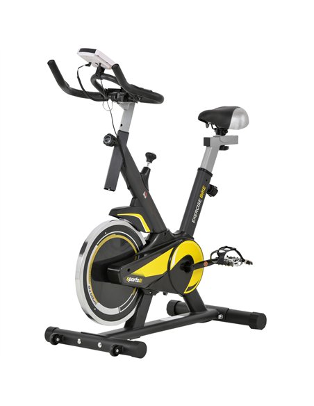 HOMCOM Upright Exercise Bike Indoor Training Cycling Machine Stationary Workout Bicycle with 10KG Flywheel and Adjustable Resist - pic 131961 | FastDaddyshop