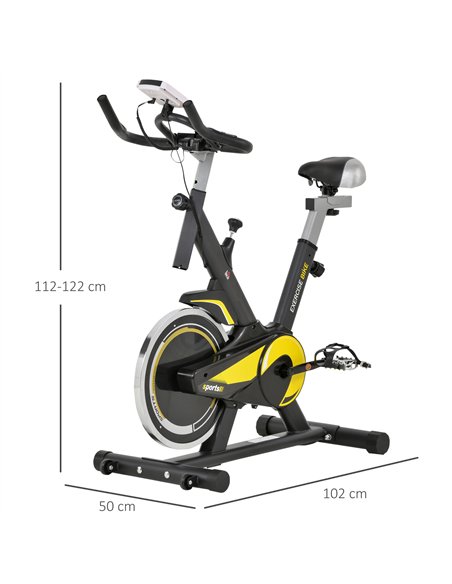 HOMCOM Upright Exercise Bike Indoor Training Cycling Machine Stationary Workout Bicycle with 10KG Flywheel and Adjustable Resist - pic 131963 | FastDaddyshop