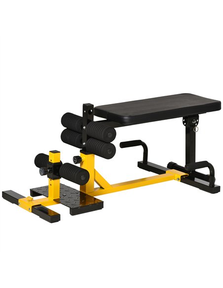 HOMCOM 3-In-1 Squat Machine, Weight Bench and Push up Stand, Adjustable Sit up Bench Leg Press Machine, for Home, Office, Gym Fi - pic 131970 | FastDaddyshop